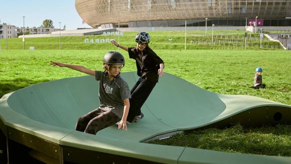 Piste d'accélération à côté du Tauron Arena Krakow 